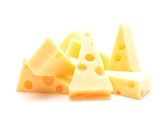 Cheese isolated on white background cutout