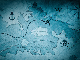 pirate treasure island map