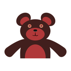 Teddy bear toy icon vector illustration graphic design