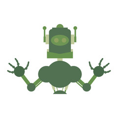 Robot funny toy icon vector illustration graphic design