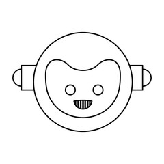 Robot funny toy icon vector illustration graphic design