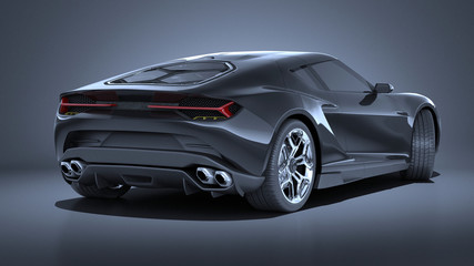 Supercar on dark background