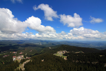 Fototapeta na wymiar Bird-eye view from Snejanka tower, Bulgaria. 