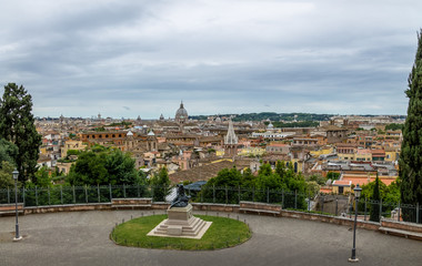 Naklejka premium Rome aerial cityscape view from Pincio Hill - Rome, Italy