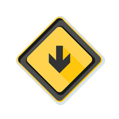 Down Arrow sign illustration
