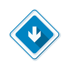 Down Arrow sign illustration