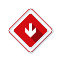 Down Arrow sign illustration
