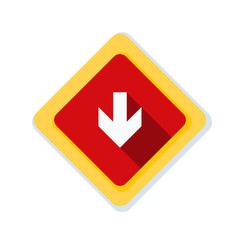Down Arrow sign illustration
