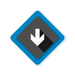 Down Arrow sign illustration