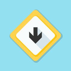 Down Arrow sign illustration