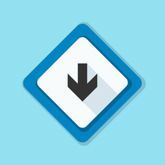 Down Arrow sign illustration