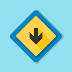 Down Arrow sign illustration