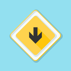 Down Arrow sign illustration