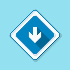 Down Arrow sign illustration