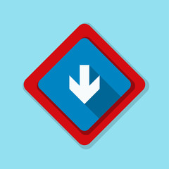 Down Arrow sign illustration