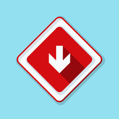 Down Arrow sign illustration