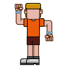 men young sport icon vector illustration graphic design