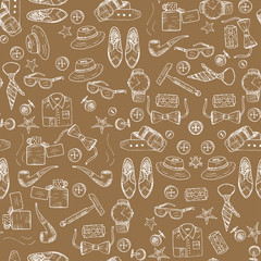 Seamless vector pattern with man symbols.