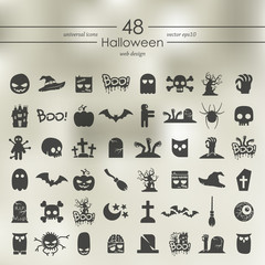 Set of halloween icons