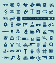 Set of crime icons