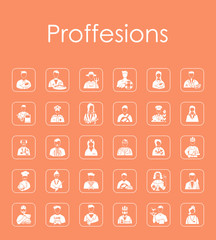 Set of professions simple icons