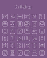 Set of building simple icons