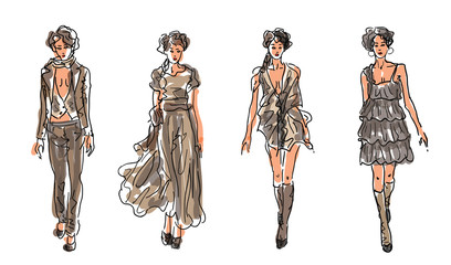      Sketch Fashion Women Models 
