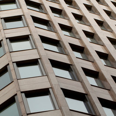 Modern office building with a rhythmic arrangement of windows