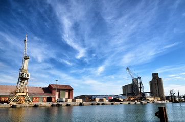 Naklejka premium Sea trading port activities