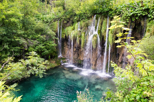 waterfall in Plitvice, Croatia