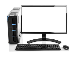 Modern PC computer isolated.