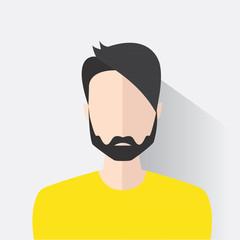 Avatar man in modern flat design