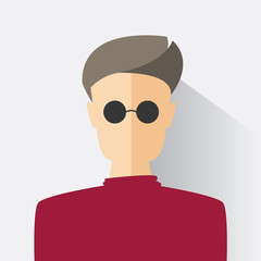 Avatar man in modern flat design