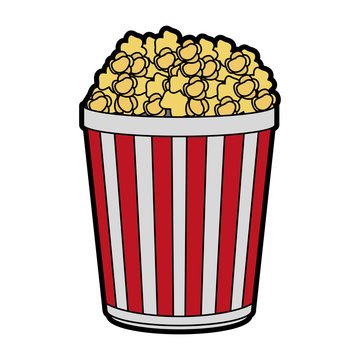 popcorn bucket icon image vector illustration design 