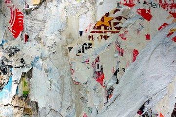 Fototapeta premium Abstract torn posters