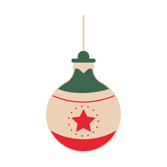 ball tree decoration christmas related icon image vector illustration design 