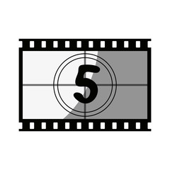 video tape segment with number countdown  icon image vector illustration design 
