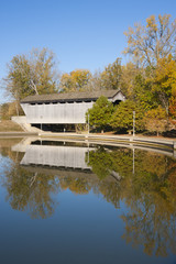 Brownsville Covered Bridge Reflection