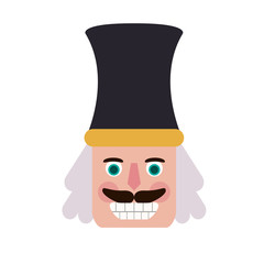 nutcracker figurine icon image vector illustration design 
