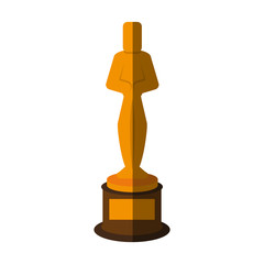 male human shape trophy award icon image vector illustration design 