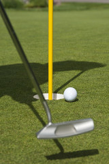 Lining Up The Golf Putt