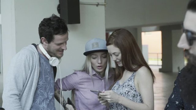 Friends hanging out together