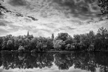 Landscape of river and trees