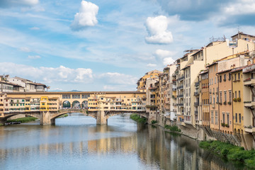 Fototapeta na wymiar Ponte Vecchio, Bridge over Arno river in Florence, Italy