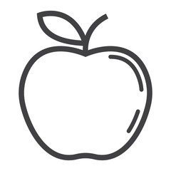 Apple line icon, fruit and diet, vector graphics, a linear pattern on a white background, eps 10.