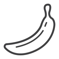 Banana line icon, fruit and diet, vector graphics, a linear pattern on a white background, eps 10.