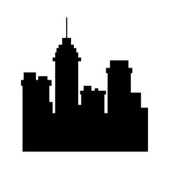 Obraz na płótnie Canvas silhouette building urban city town skyscraper vector illustration
