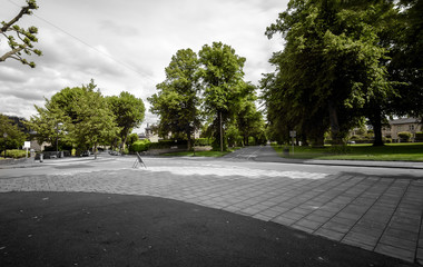 Looking Down Grove Park in Redland Bristol England