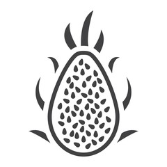 Pitaya solid icon, dragon fruit and tropical, vector graphics, a glyph pattern on a white background, eps 10.