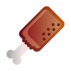 Meat thigh food icon vector illustration graphic design